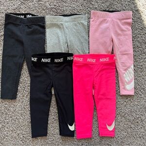 Nike Toddler Girl Sport Leggings Bundle Size 2T